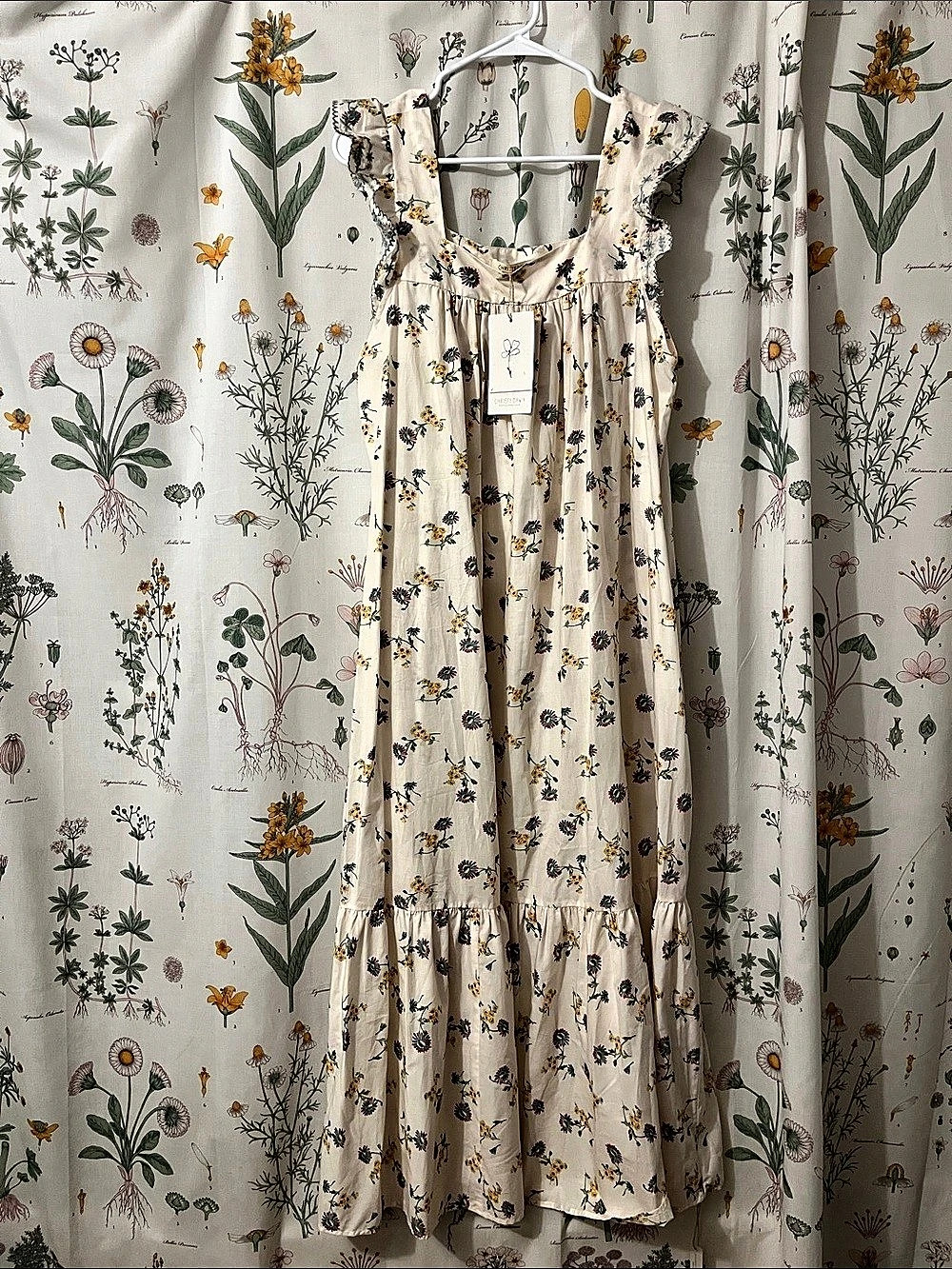 Christy Dawn The Benny Dress Floral Maxi Dress Cream & Multicolor Large